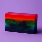 rainbow sherbet glycerin soap bar